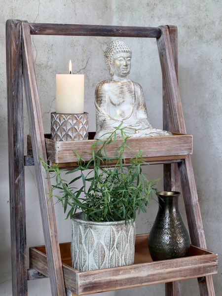 LEA, Regal H 170 cm, Holzregal mit Metallkörben Altholz Look Landhausstil
