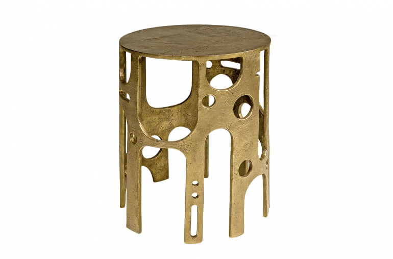 SAVA, Designer Beistelltisch gold rund