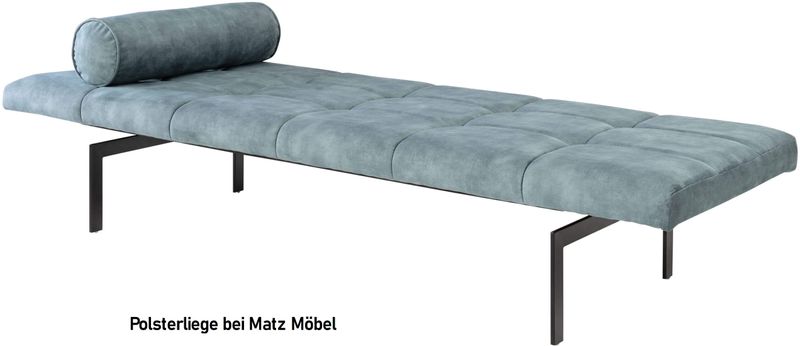 TONI, Daybed, Samt Polsterliege blau