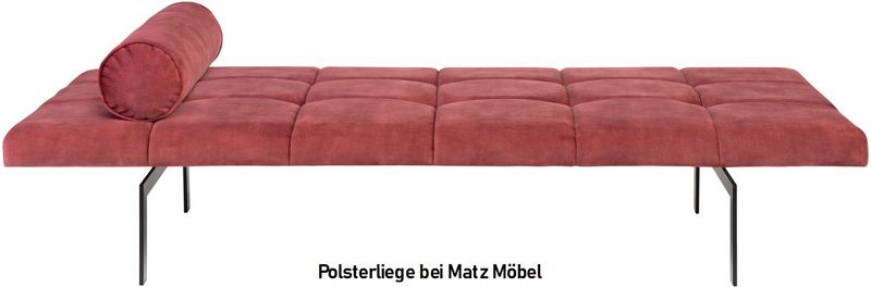 TONI, Daybed rot, Samt Polsterliege ruby