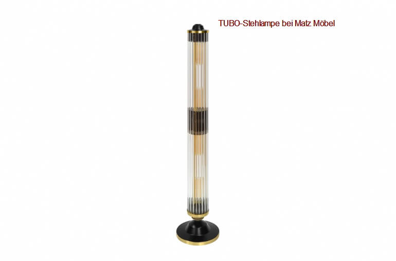 TUBO-Stehlampe gold schwarz