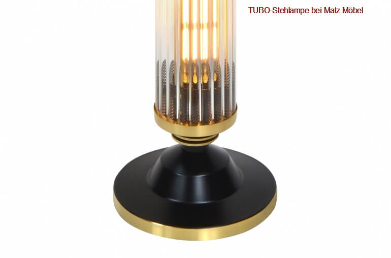 TUBO-Stehlampe gold schwarz