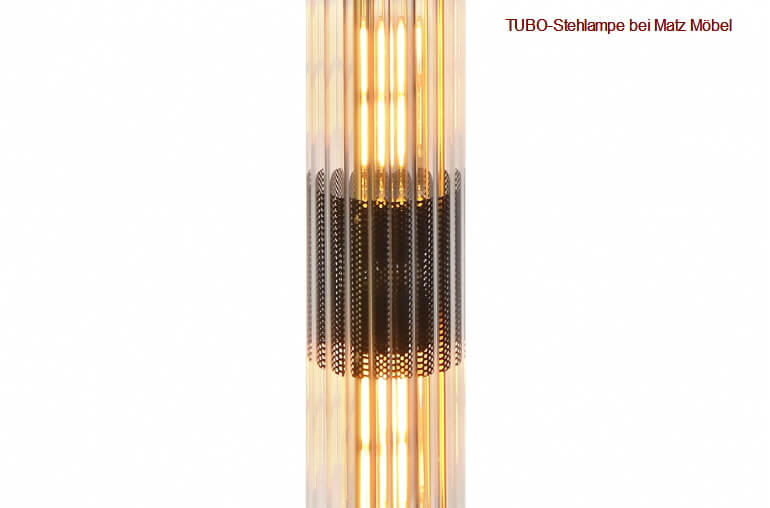 TUBO-Stehlampe gold schwarz