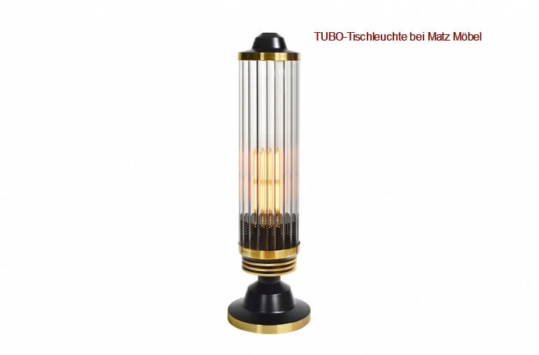 TUBO-Tischlampe gold schwarz