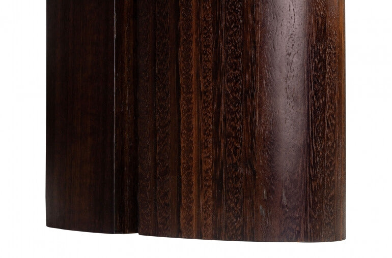 URBAN, Couchtisch oval dunkelbraunes Holz