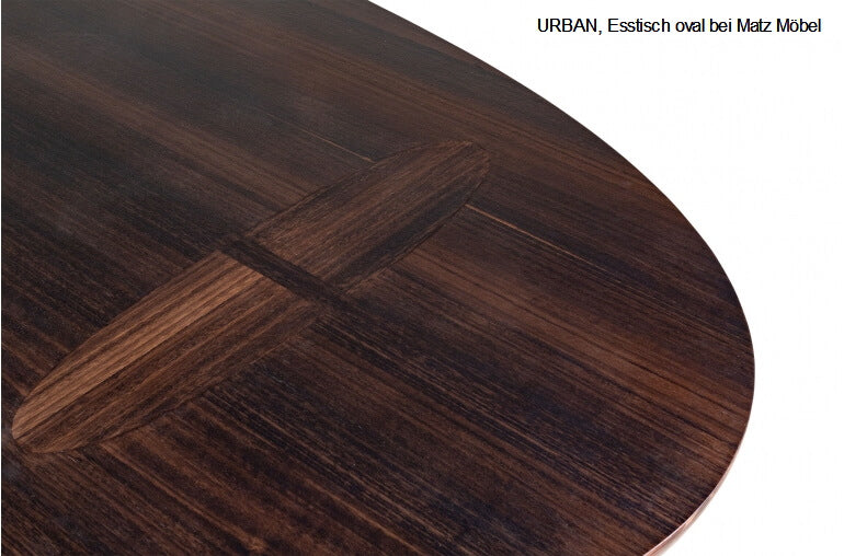 Esstisch URBAN dunkelbraun oval viele Größen, Designermöbel