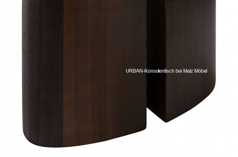 URBAN, Designer Konsolentisch oval Massivholz 2 Größen