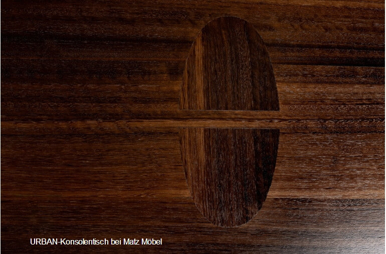 URBAN, Designer Konsolentisch oval Massivholz 2 Größen