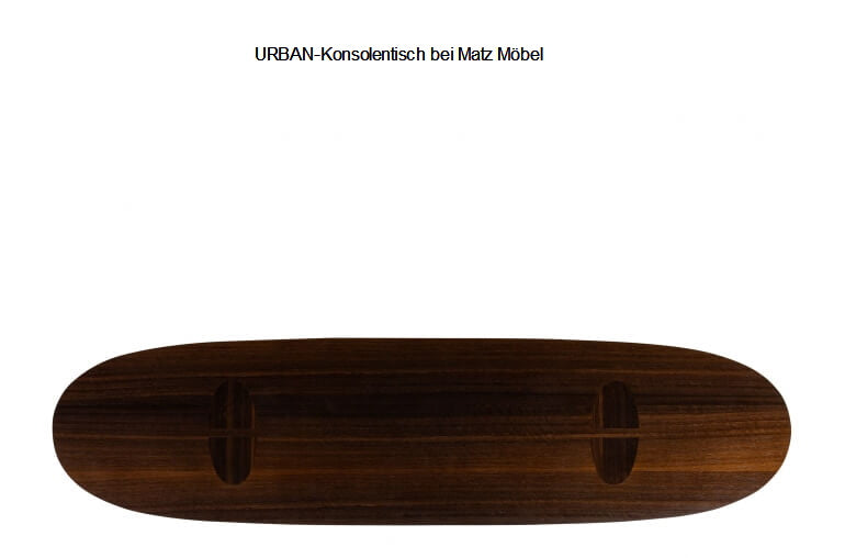 URBAN, Designer Konsolentisch oval Massivholz 2 Größen