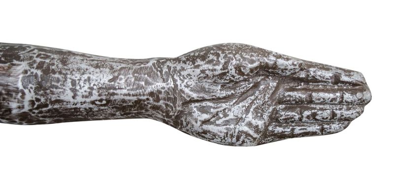 01, Abstrakte Alu-Standfigur, Statue "Schwimmer zum Sprung" H 135 cm