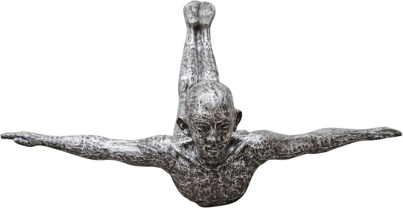 03, abstrakte Alu-Figur Statue "Springer" H 157 cm