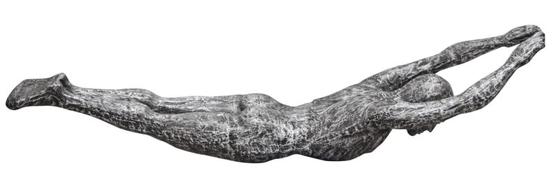 02, abstrakte Alu-Figur Statue H 200 cm "gestreckter Taucher"