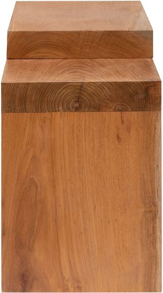 Abstrakter Couchtisch aus Teakholz - Naturbelassenes Design | Matz Möbel