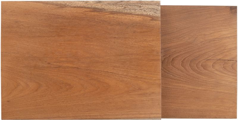 Abstrakter Couchtisch aus Teakholz - Naturbelassenes Design | Matz Möbel