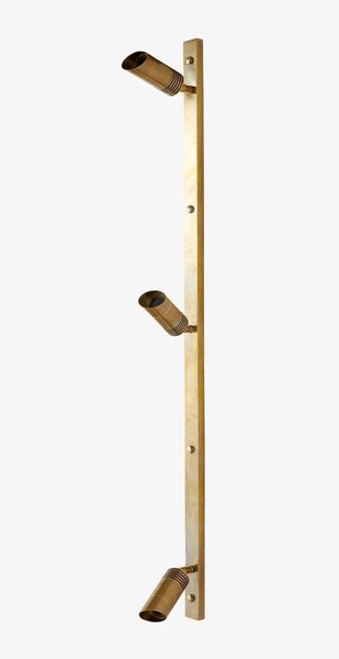 AGI, Wandlampe-Spotlight, Leuchte mit 3 Spots gold Messing