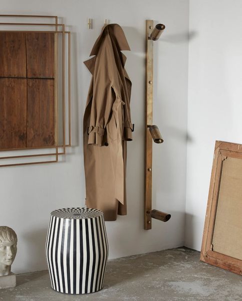 AGI, Wandlampe-Spotlight, Leuchte mit 3 Spots gold Messing