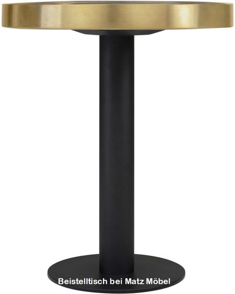 AIDA, Beistelltisch rund D 50 cm schwarz-gold