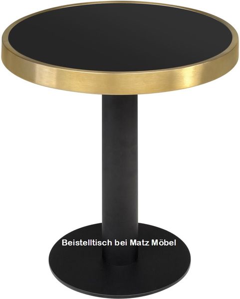 AIDA, Beistelltisch rund D 50 cm schwarz-gold