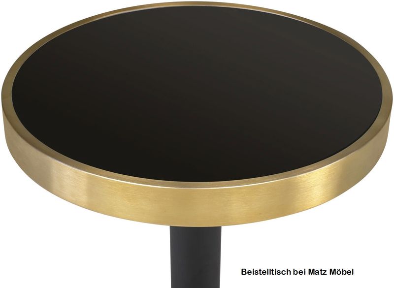 AIDA, Beistelltisch rund D 50 cm schwarz-gold
