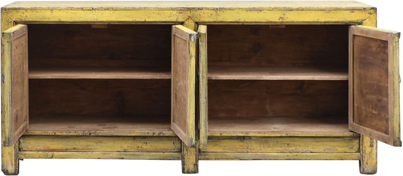 Altholz Anrichte gelb 193 cm, altes Sideboard bei Matz Möbel