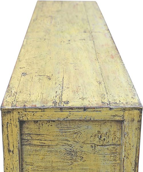 Altholz Anrichte gelb 193 cm, altes Sideboard bei Matz Möbel