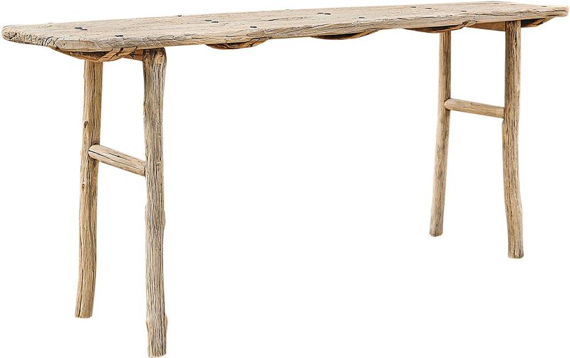 16, alter Konsolentisch 189 cm natur Holz, antikes Unikat