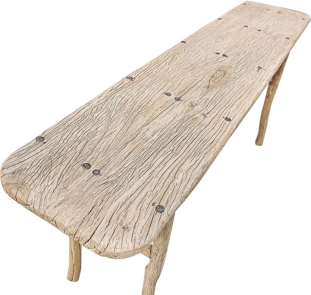 16, alter Konsolentisch 189 cm natur Holz, antikes Unikat