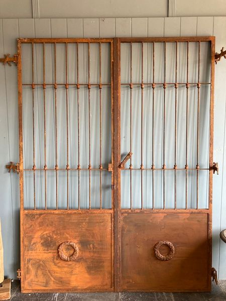 3, Garten Eisen Tor rostig shabby chic
