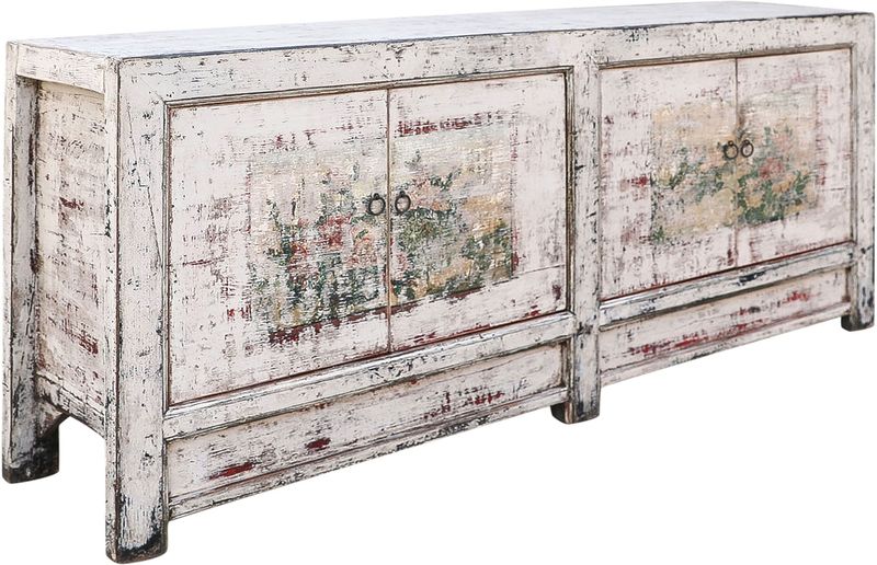 SILA 1, Altes Sideboard weiß vintage, antikes Unikat