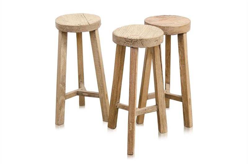 Barmöbel bei Matz Möbel, Altholz Barhocker SUSE rund H 70 cm
