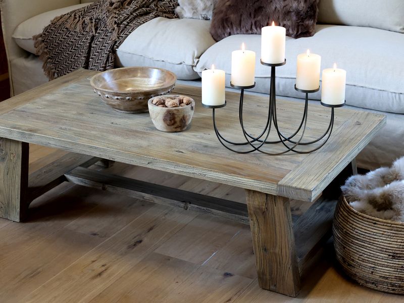 Matz Möbel Altholz Couchtisch 130 cm lang Landhausstil