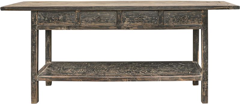 Matz Möbel alter Holz Konsolentisch 205 cm lang antik
