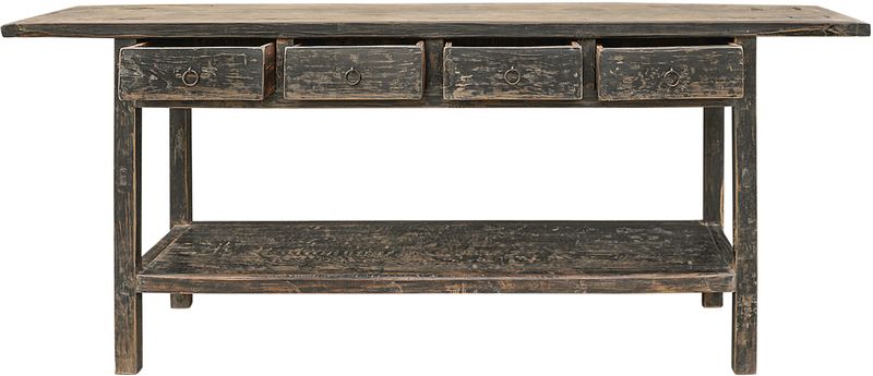 Matz Möbel alter Holz Konsolentisch 205 cm lang antik