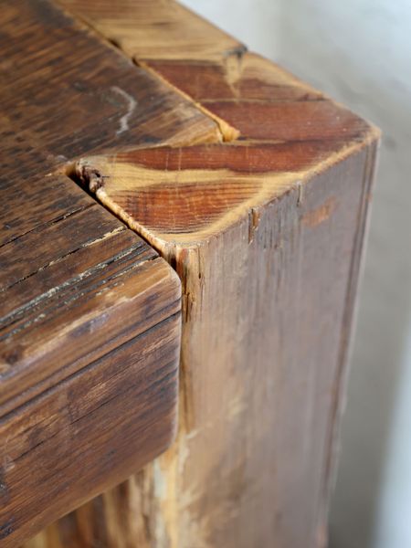 SOLA, vintage Holz Konsolentisch B 122 cm Altholz