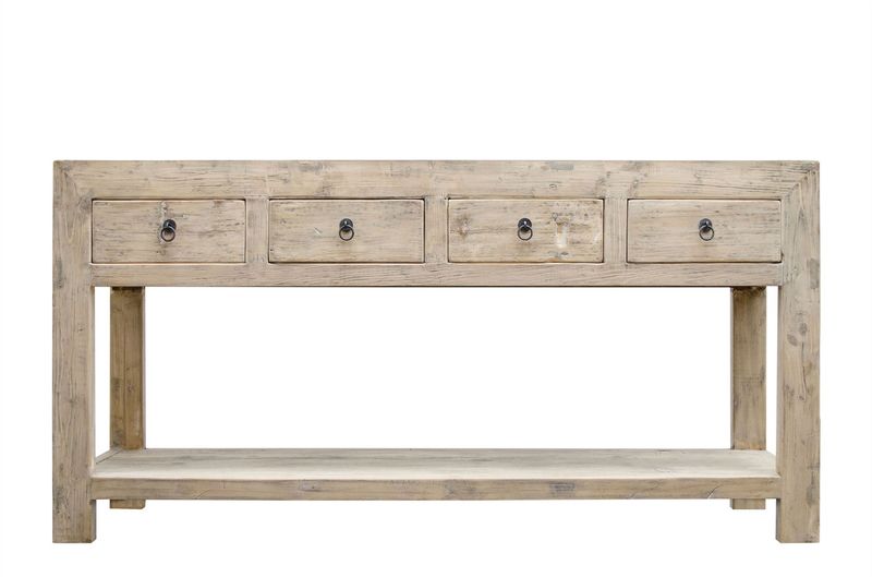 SAIKA 1, Konsolentisch Altholz B 170 cm, Recyclingholz