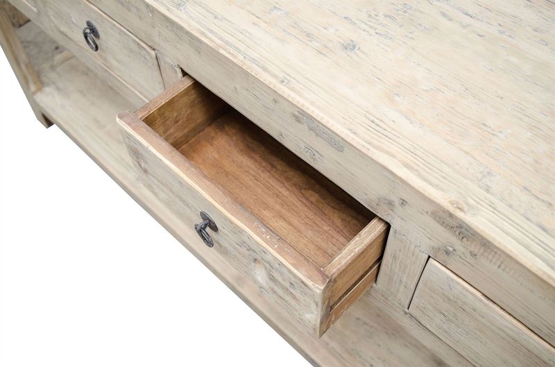 SAIKA 1, Konsolentisch Altholz B 170 cm, Recyclingholz