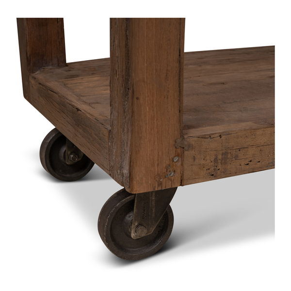 Großes Altholz Regal H 180 cm auf Rädern, Holzregal SANO