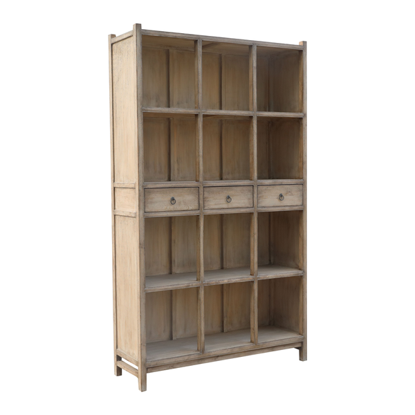 Matz Möbel Altholz Regal antik natur 3 Schubladen