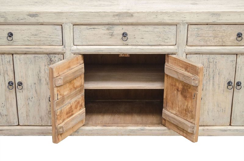 SAIKA 2, Altholz Sideboard B 200 cm, Landhausstil Anrichte