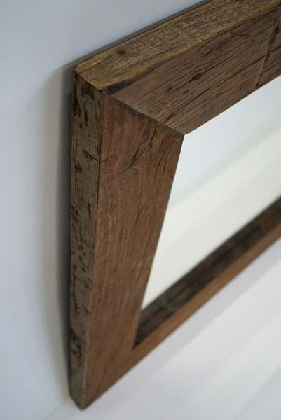 Wandspiegel TACO mit Altholz Rahmen H 124 cm