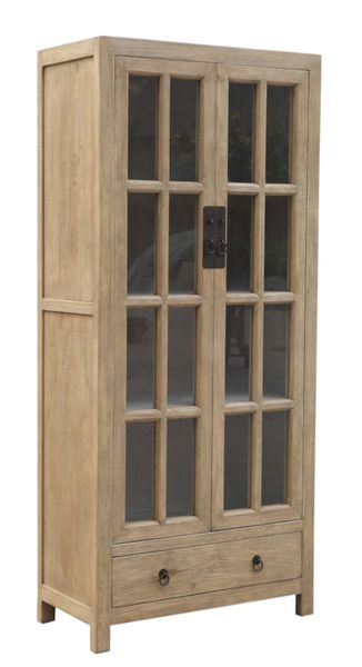 TONI, Natur Altholz Vitrine Landhausstil, altes Unikat