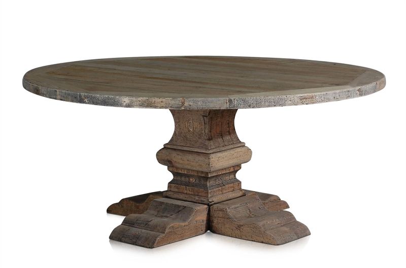 Altholz Esstisch KOLO rund D 180 cm natur Landhausstil
