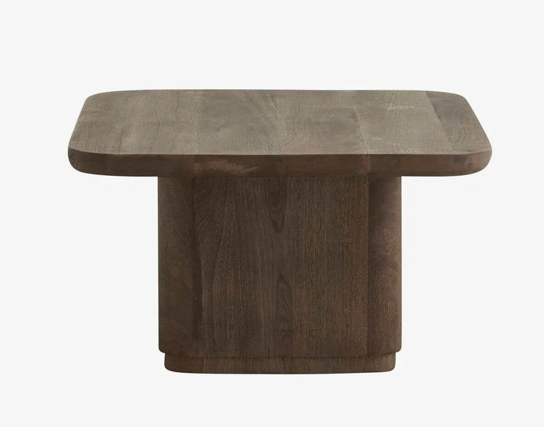 ANNE, Couchtisch quadratisch Holz dunkelbraun