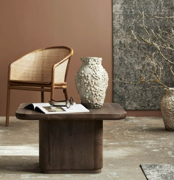 ANNE, Couchtisch quadratisch Holz dunkelbraun