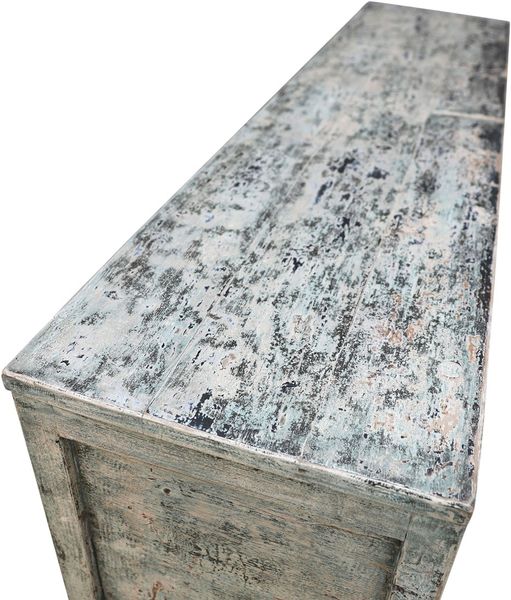 Antikes Sideboard, Anrichte 181 cm breit mit Blumen Malerei