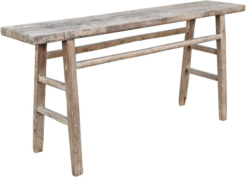 ZOE, alter Konsolentisch antik 180 cm breit natur altes Holz