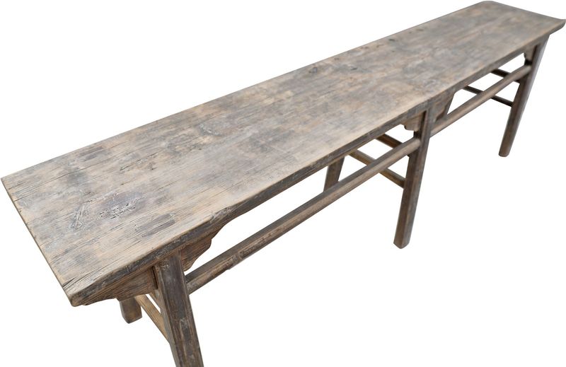 Altholz Konsolentisch B 274 cm antik, antike Konsole Altholz massiv, antike Möbel