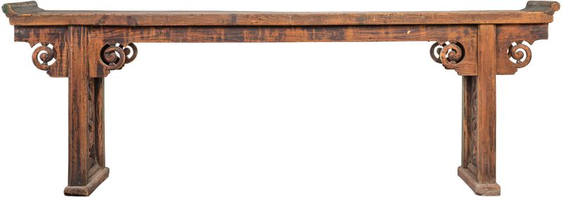 Qing-Konsolentisch antik 150 Jahre alt shabby grün B 270 cm