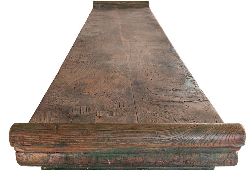 Qing-Konsolentisch antik 150 Jahre alt shabby grün B 270 cm