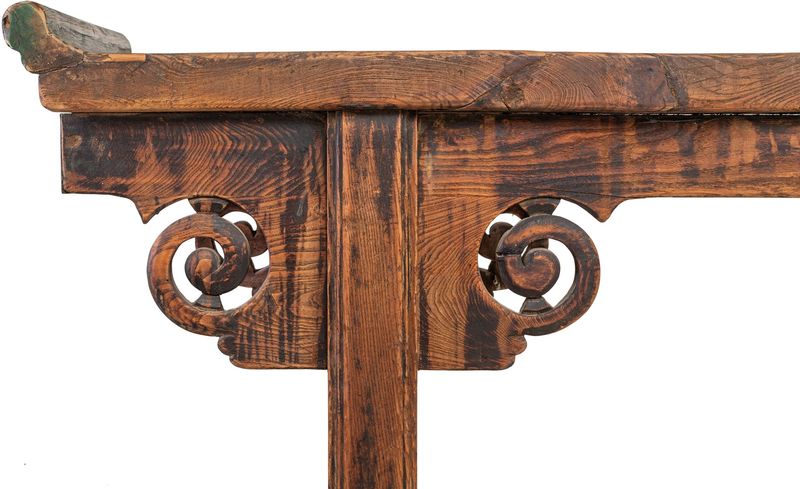Qing-Konsolentisch antik 150 Jahre alt shabby grün B 270 cm